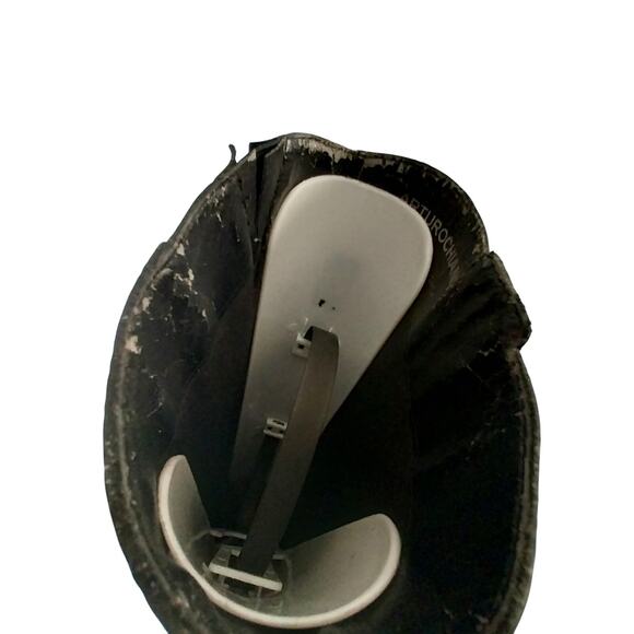 ARTURO CHIANG! BLACK GENUINE LEATHER W/VERTICAL SIDE DETAIL WESTERN BOOTS! SZ 7M - Picture 12 of 13